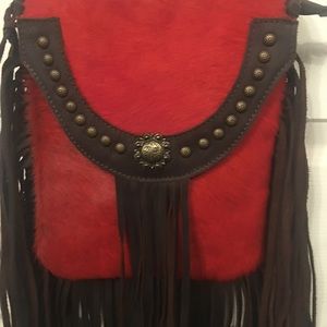 American Darling hair on hide crossbody bag
